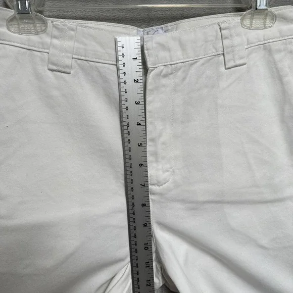 Calvin Klein Jeans Jeans Womens 10 White Cropped Regiment Twill Relaxed Fit - Picture 4 of 16